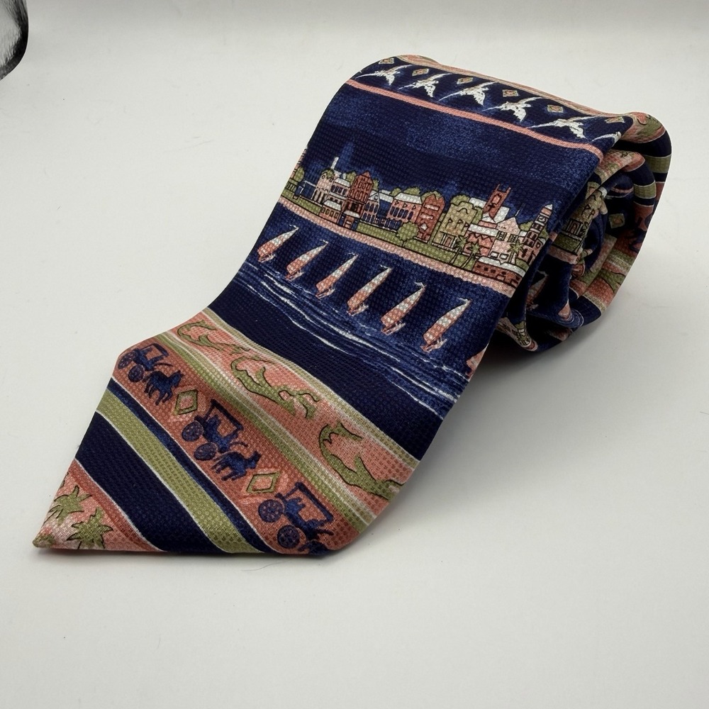 English Sports Shop Mens Silk Tie The Bermuda Collection Made in Italy